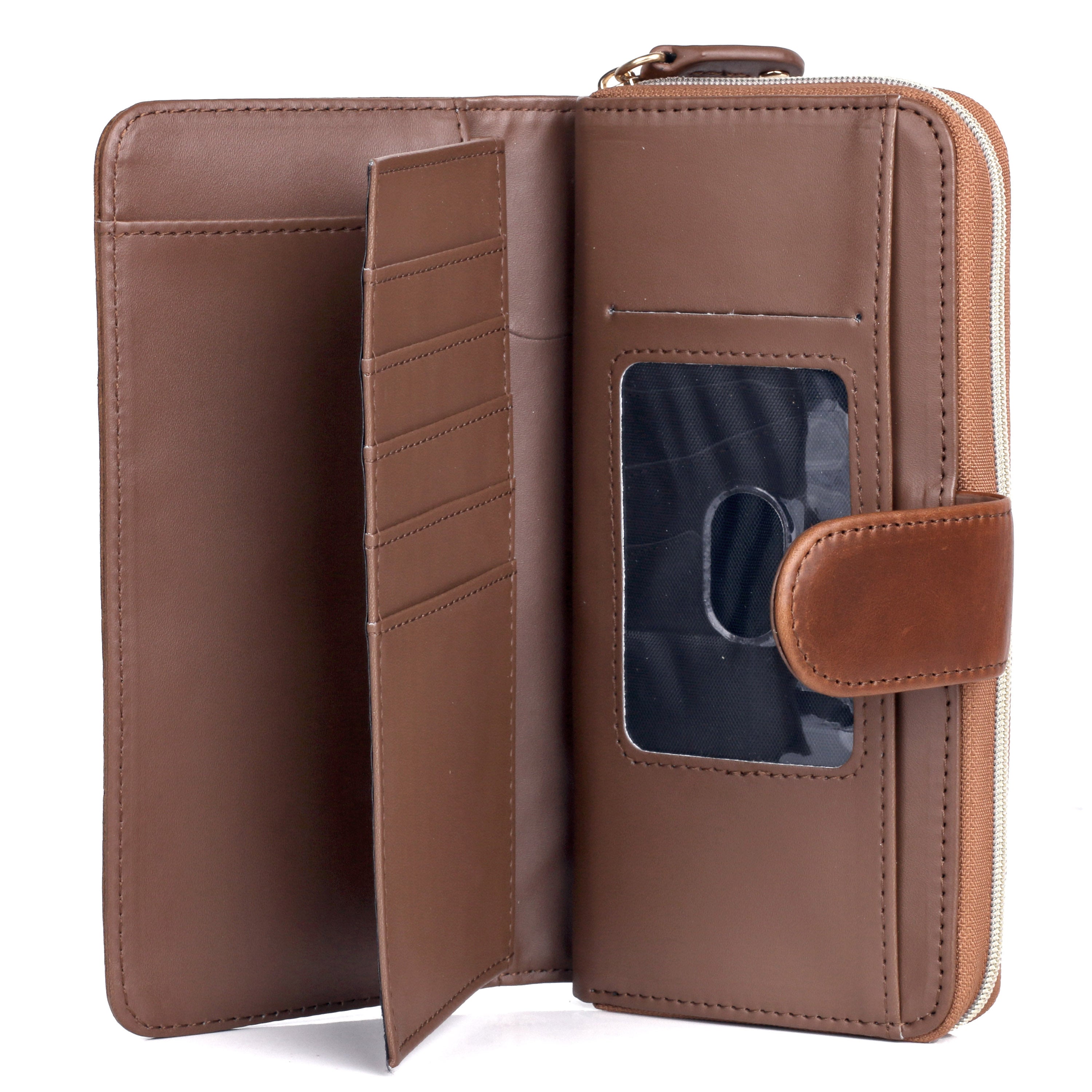 Tooled Leather Checkbook Wallet