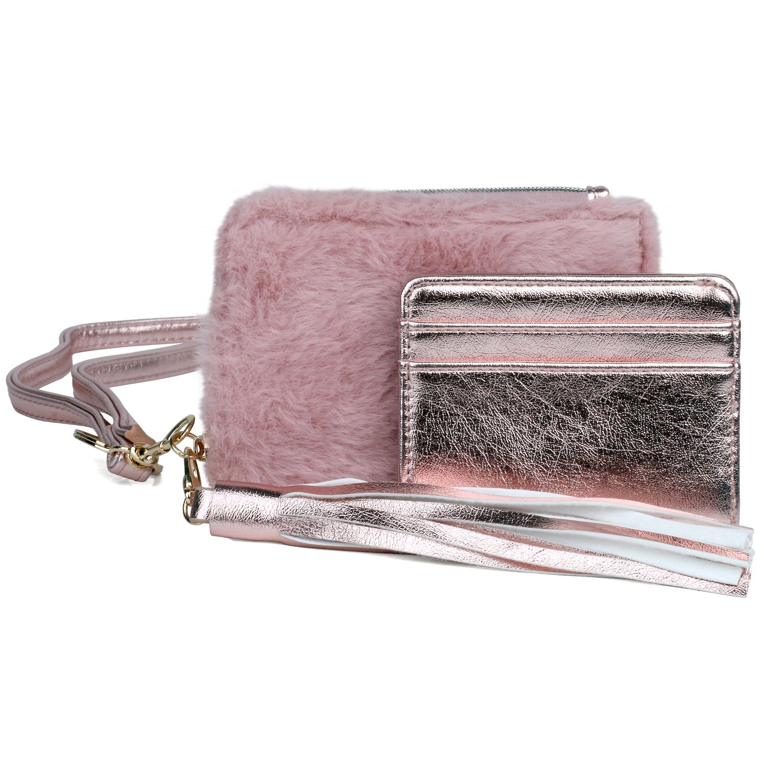 L-zip Coin Case with Strap