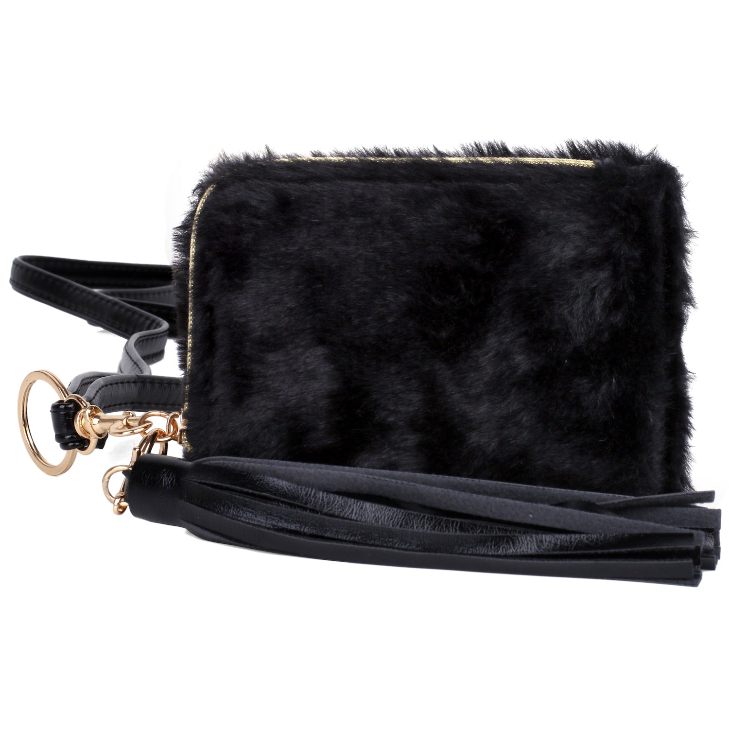 L-zip Coin Case with Strap