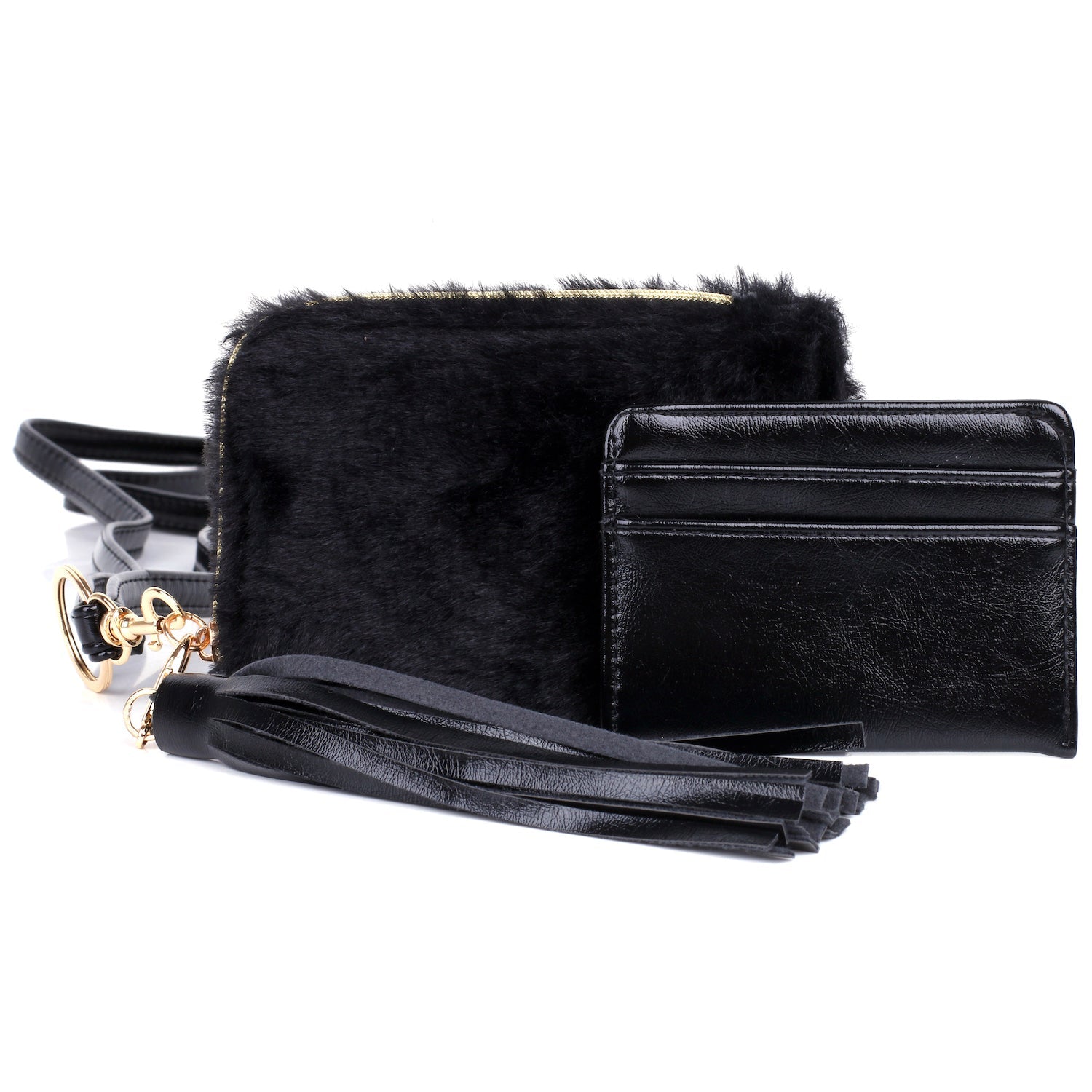 L-zip Coin Case with Strap