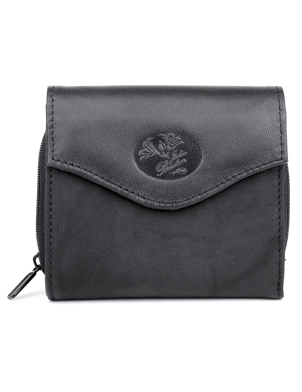 Heiress Leather Zip French Purse