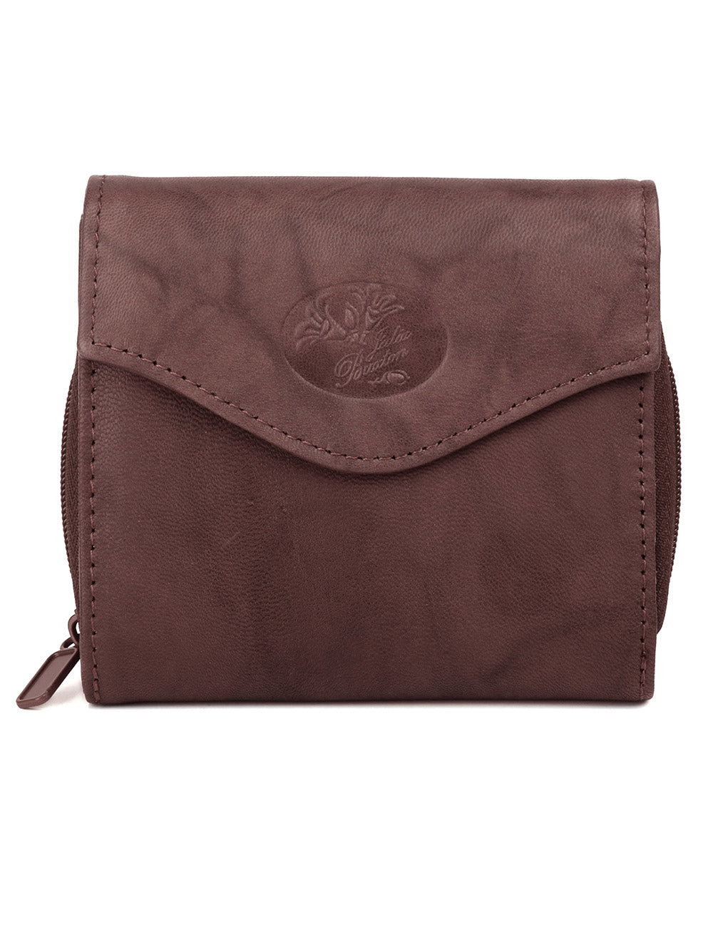 Heiress Leather Zip French Purse