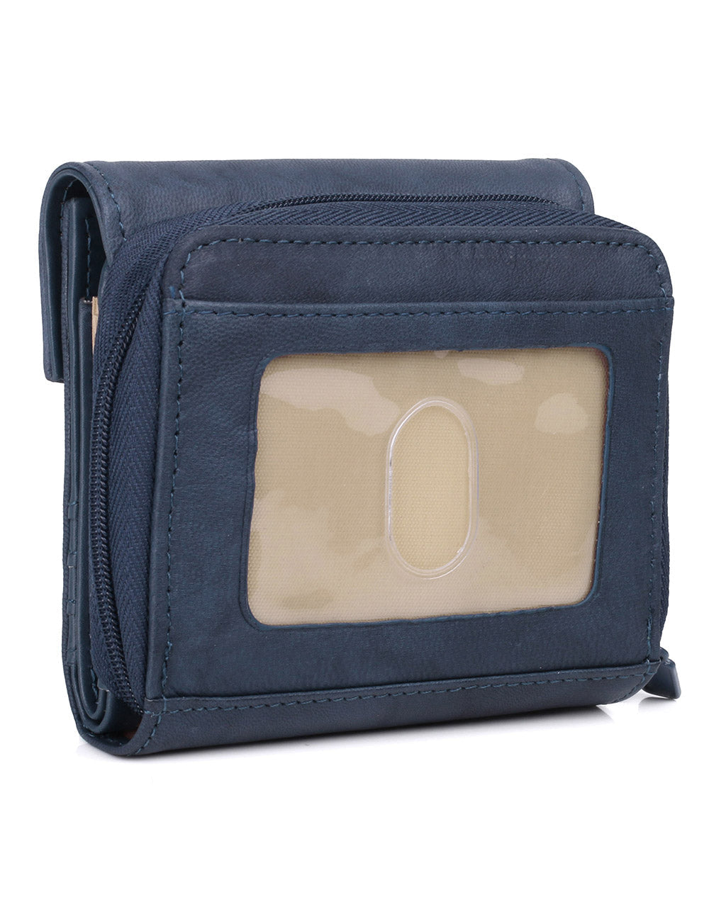 Heiress Leather Zip French Purse