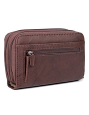 Heiress Leather Double Zip Organizer