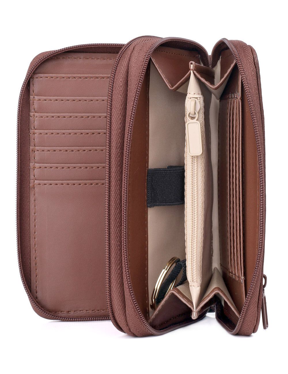 Heiress Leather Double Zip Organizer