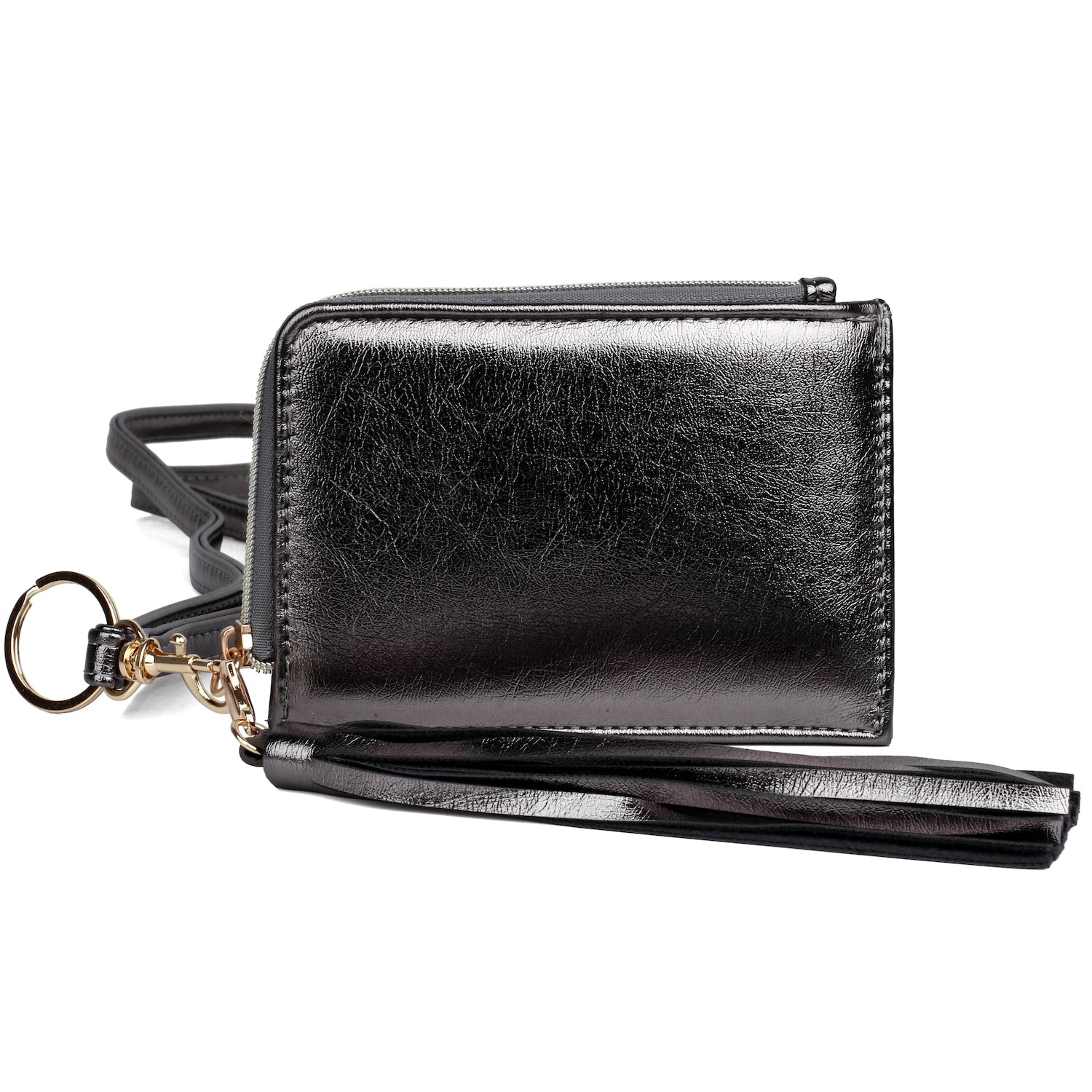 L-zip Coin Case with Strap