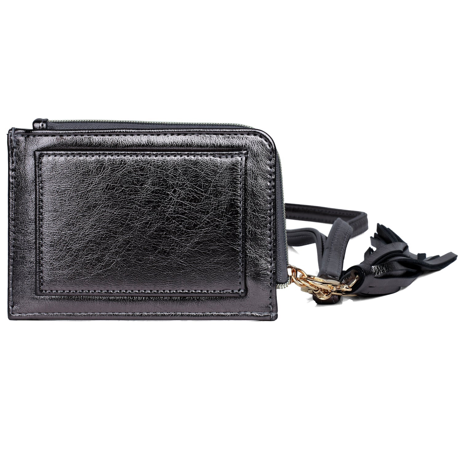 L-zip Coin Case with Strap