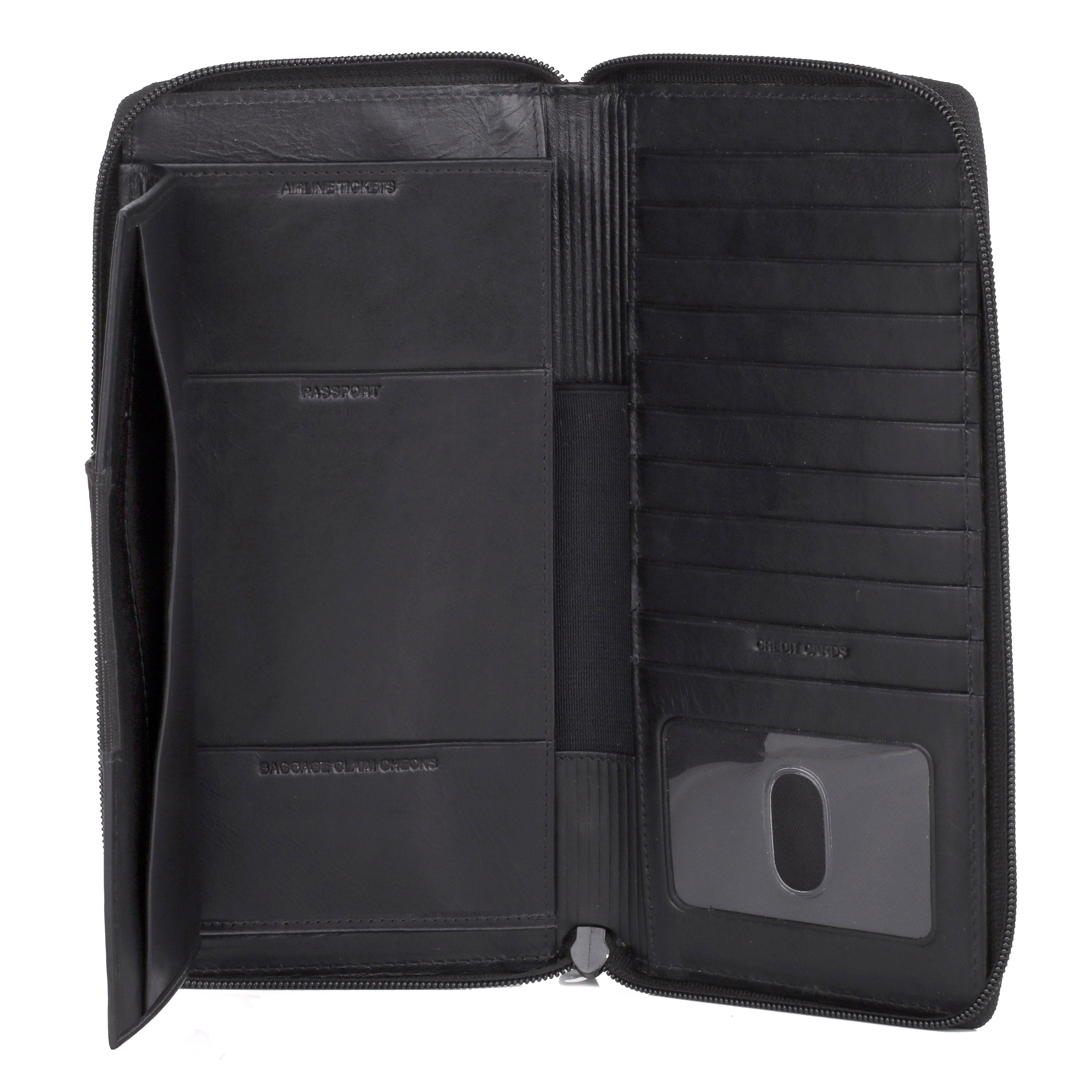 Dopp Regatta Leather Zipper Passport Organizer