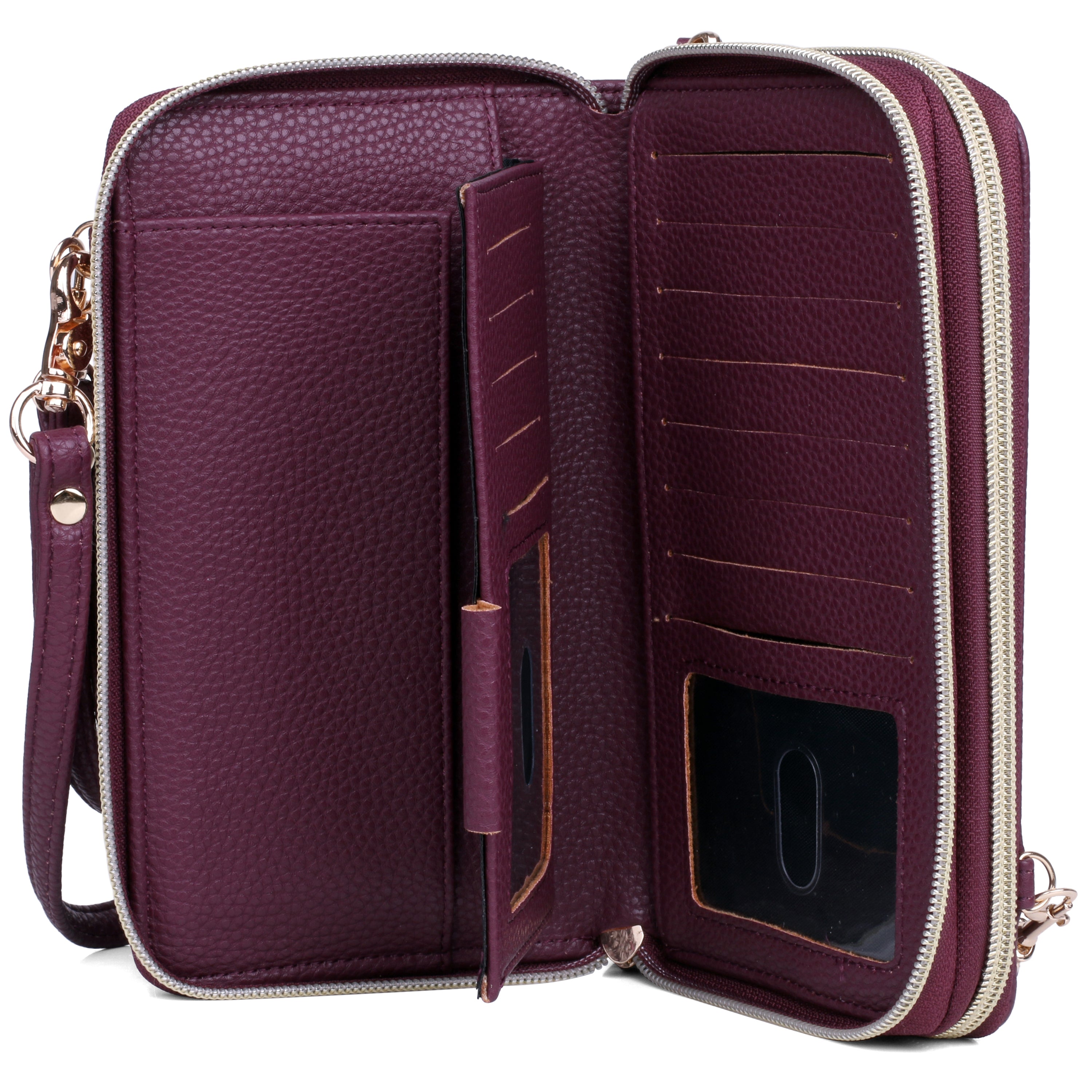 Julia Buxton RFID Double Zip Organizer - Vegan Accessory